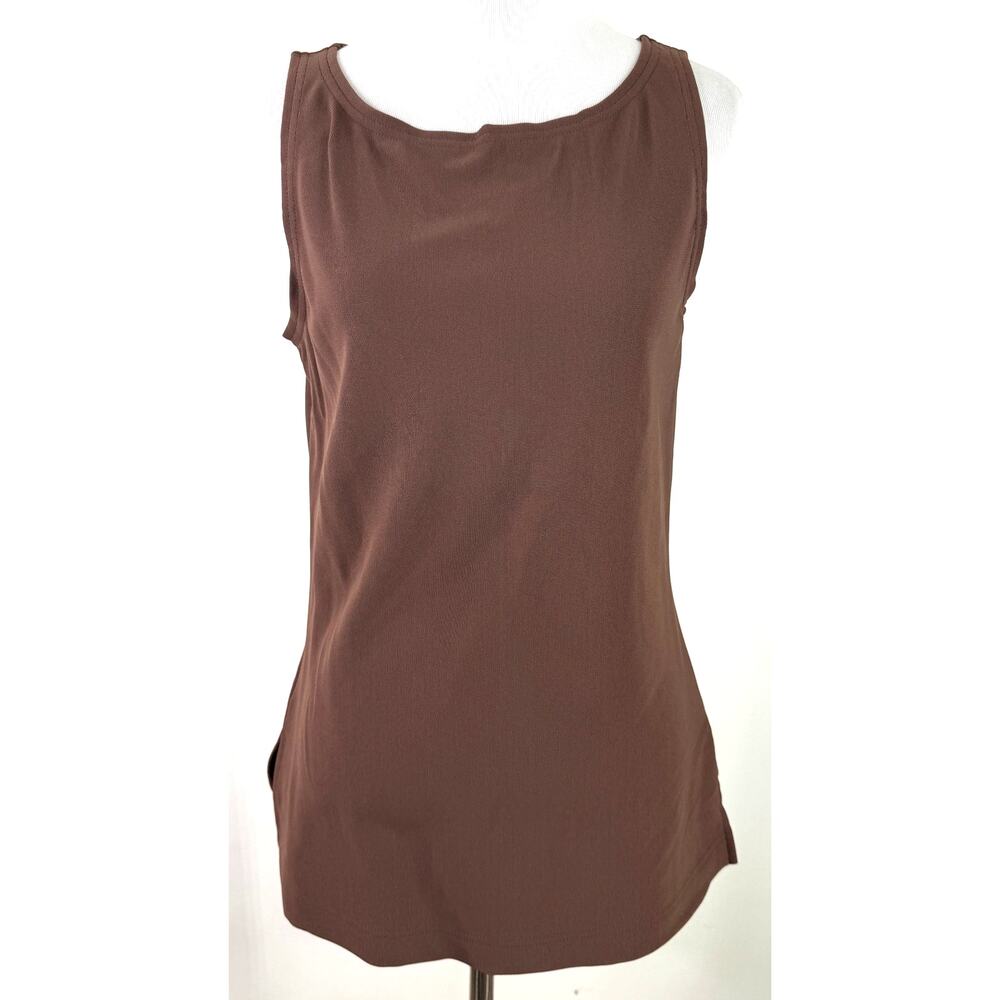 Boston Proper Women's Brown Nylon Spandex Sleeveless Tank Top Shirt Size Small
